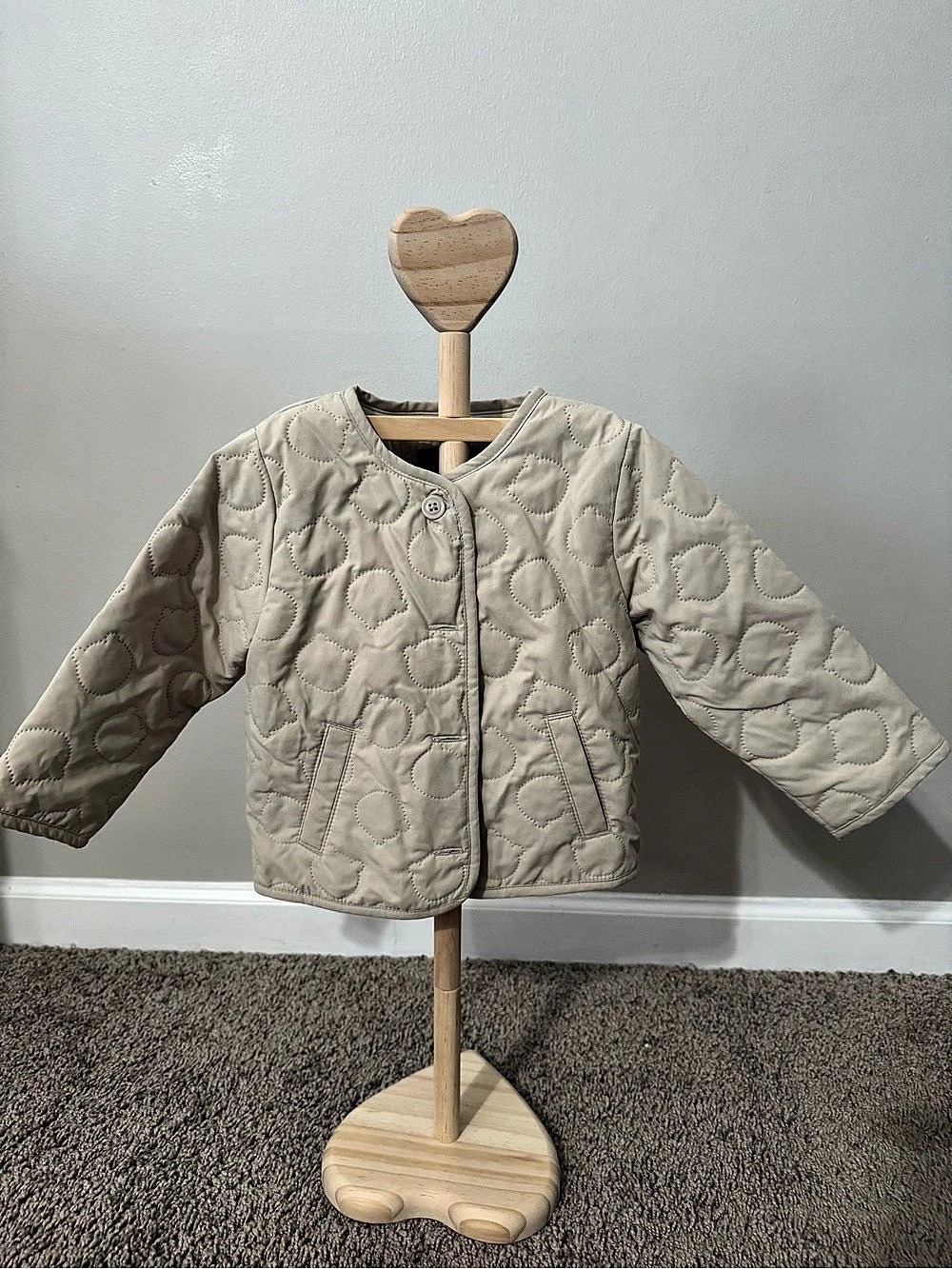 Baby Gap Quilted Jacket Cream Girls 18-24M